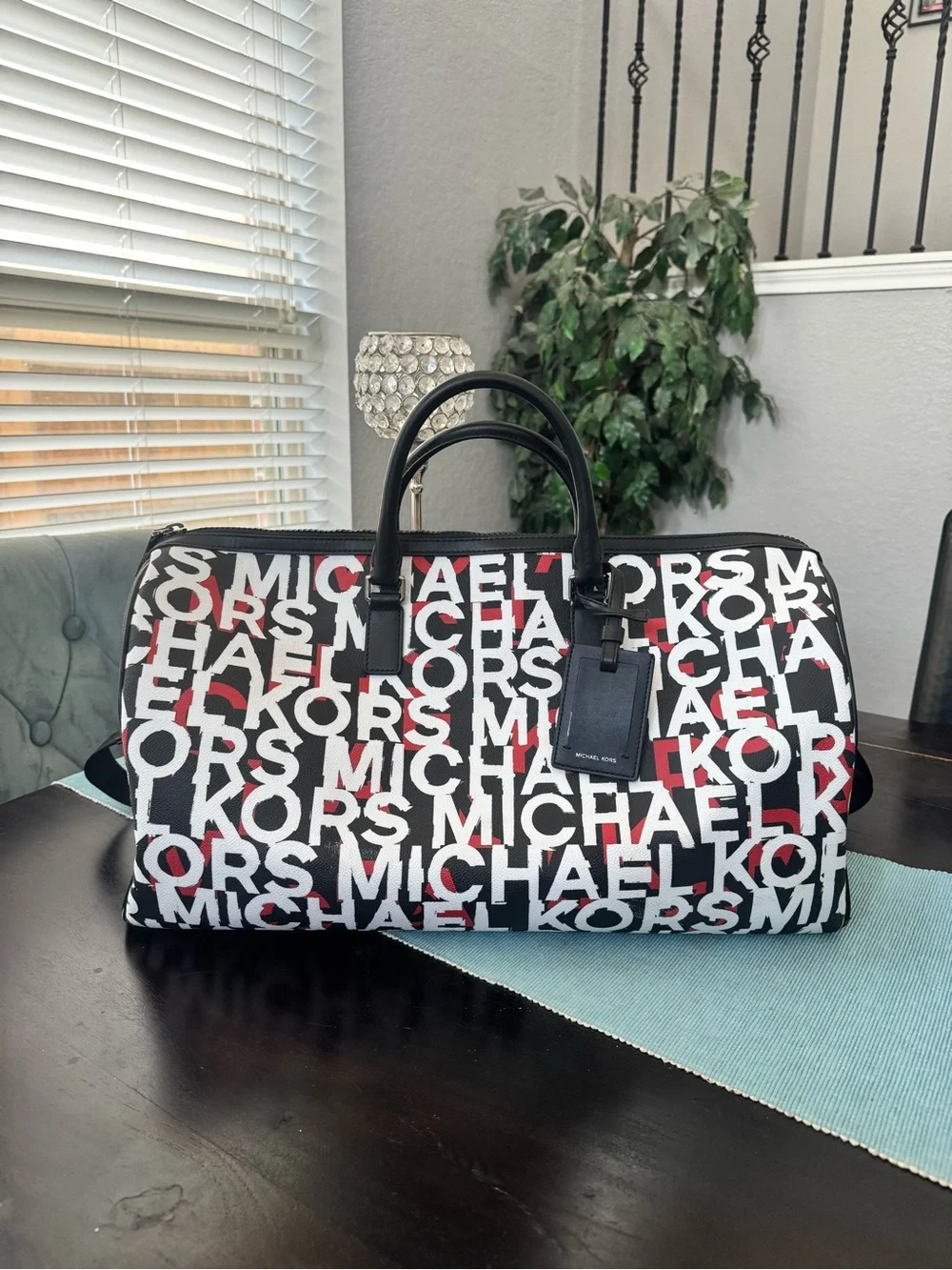 Michael Kors graffiti large duffel bag